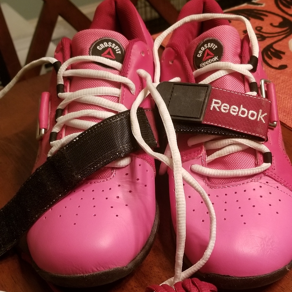 Pink Reebok Olympic weightlifting shoes